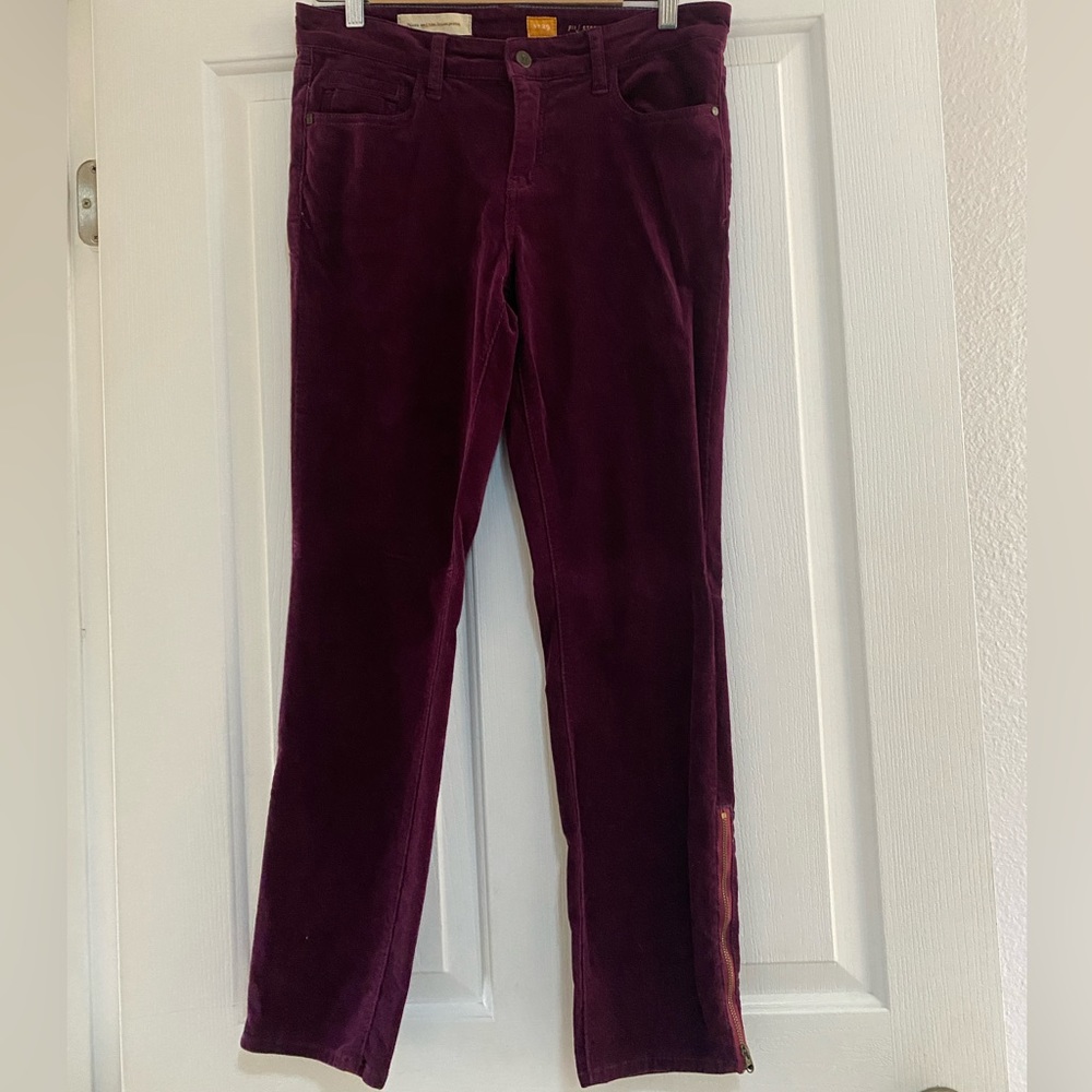 SOLD Anthropologie Womens corduroy pants, zipper ankle, size 29.